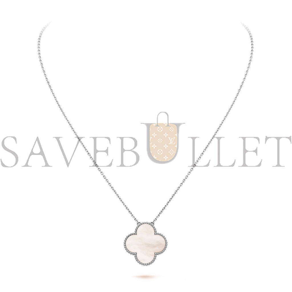 V*N CL*F arpels magic alhambra pendant - white gold, mother-of-pearl  vcarn32200